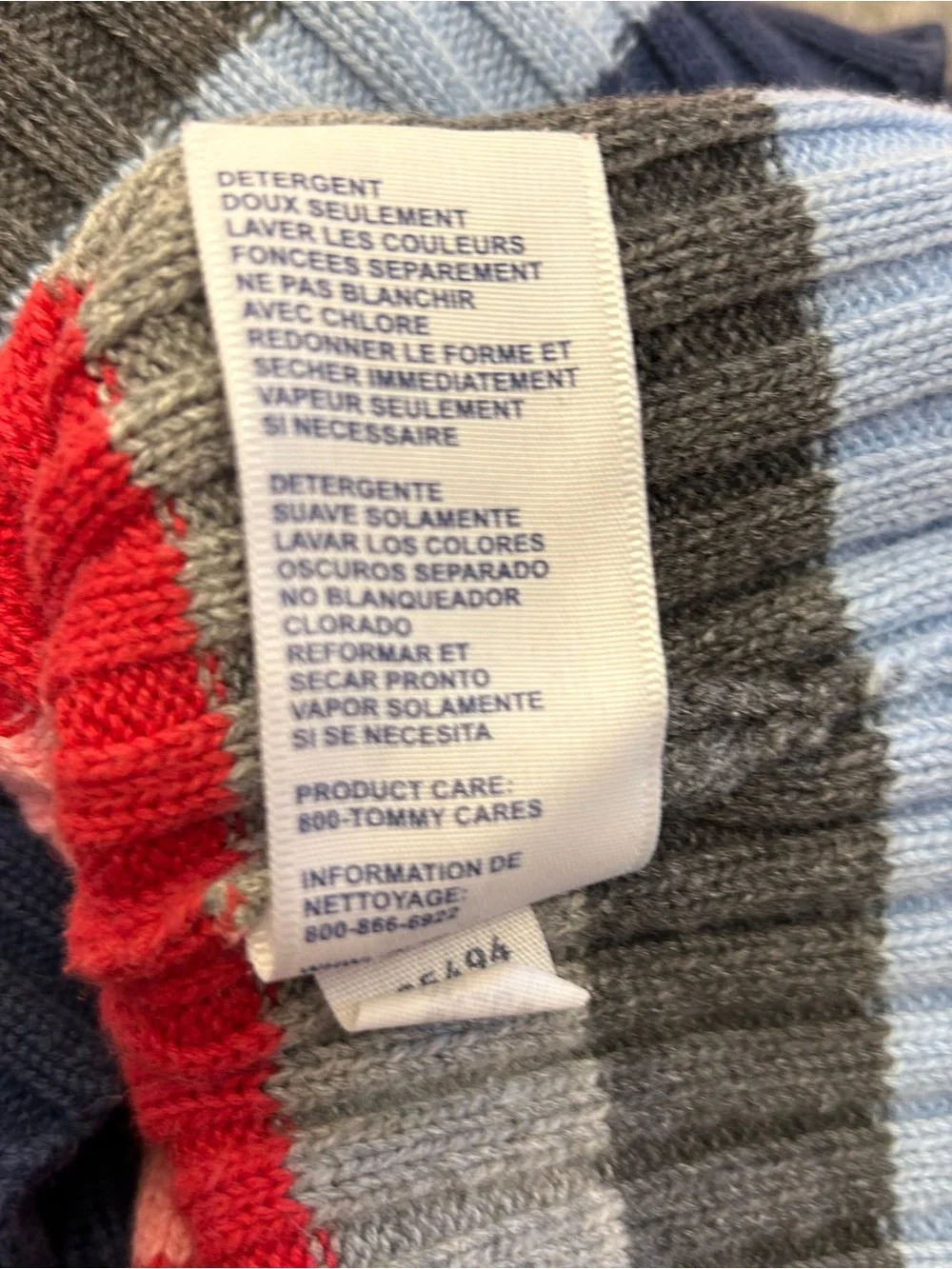 Vintage Y2K Tommy Hilfiger Striped Knit Sweater